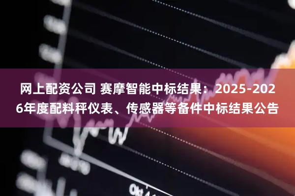 网上配资公司 赛摩智能中标结果：2025-2026年度配料秤仪表、传感器等备件中标结果公告